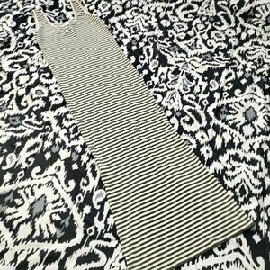 Tees by Tina Maxi Dress Olive Green and beige OS fits most